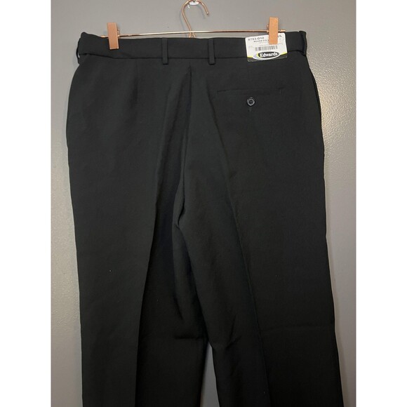 Edwards Pants Womens 14 Black Uniform Dress Slacks Flat Front Work 8793-010 - Picture 6 of 10